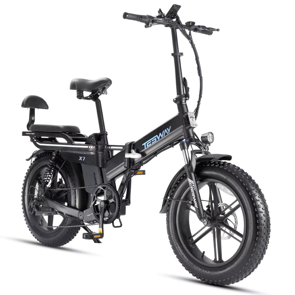 TESWAY X7 Składany Rower Elektryczny dla Dorosłych Bateria 48V30Ah Silnik 750W Ebike Wygodny Miejski 20 Calowe Szerokie Opony Rower Elektryczny
