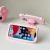 For iPhone 13 12 Mini 16 15 14 11 Pro Max 6 7 8 Plus X XR Xs Max Kawaii Cartoon Pig Phone Cases With Holder Soft Silicone Cover