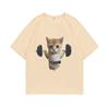 Lustiges Gym Sam Sulek Katze Grafikdruck T-Shirts Herren Damen Niedliches Fitness Pump Cover T-Shirt Frau Meme T-Shirt Kurzarm