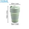 350ML/500ML Food-Grade Silicone Folding Cup Collapsible Mug With Cover Hot Drink Cup For Camping Travel Outdoors Portable