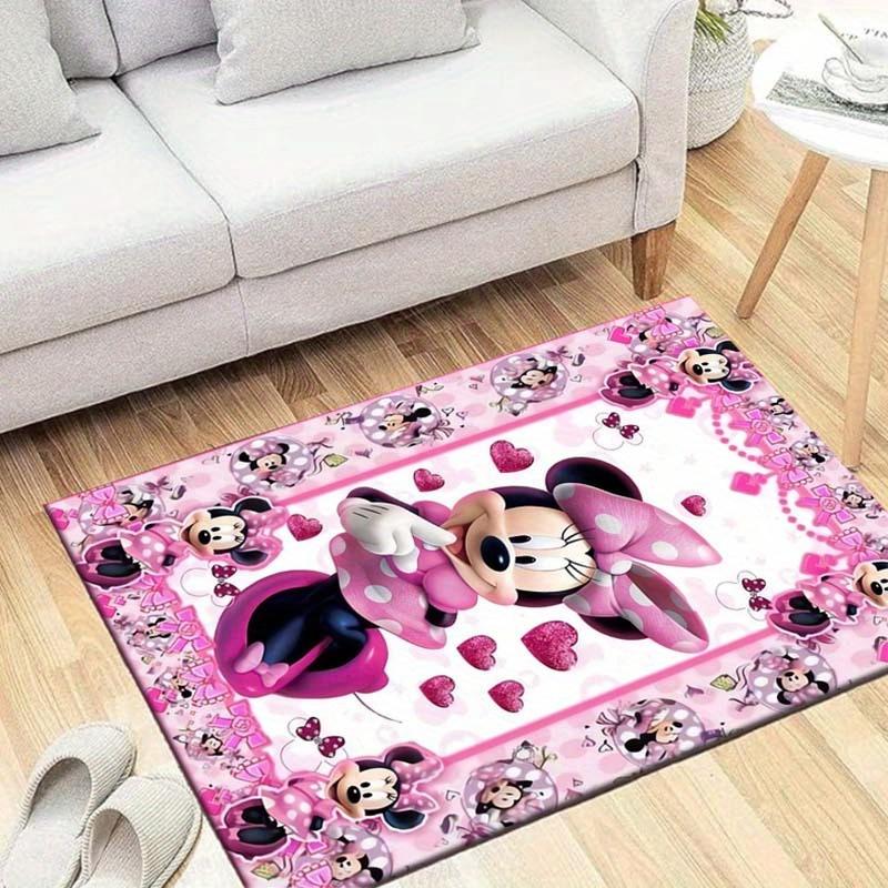 

1pc Minnie Pattern Area Rug Soft Flannel Floor Mat for Living Room, Bedroom, Sofa Coffee Table Floor Mat, Machine Washable 60cm by 90cm