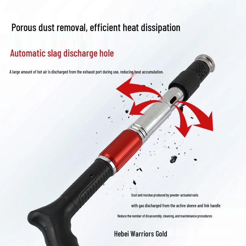 Universal Silent Powder-Actuated Nail Gun for Ceiling, Steel, and Concrete