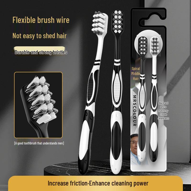 High-End Durable Toothbrush for Adults - Medium-Hard Bristles, Effective Stain Removal & Teeth Cleaning Tool