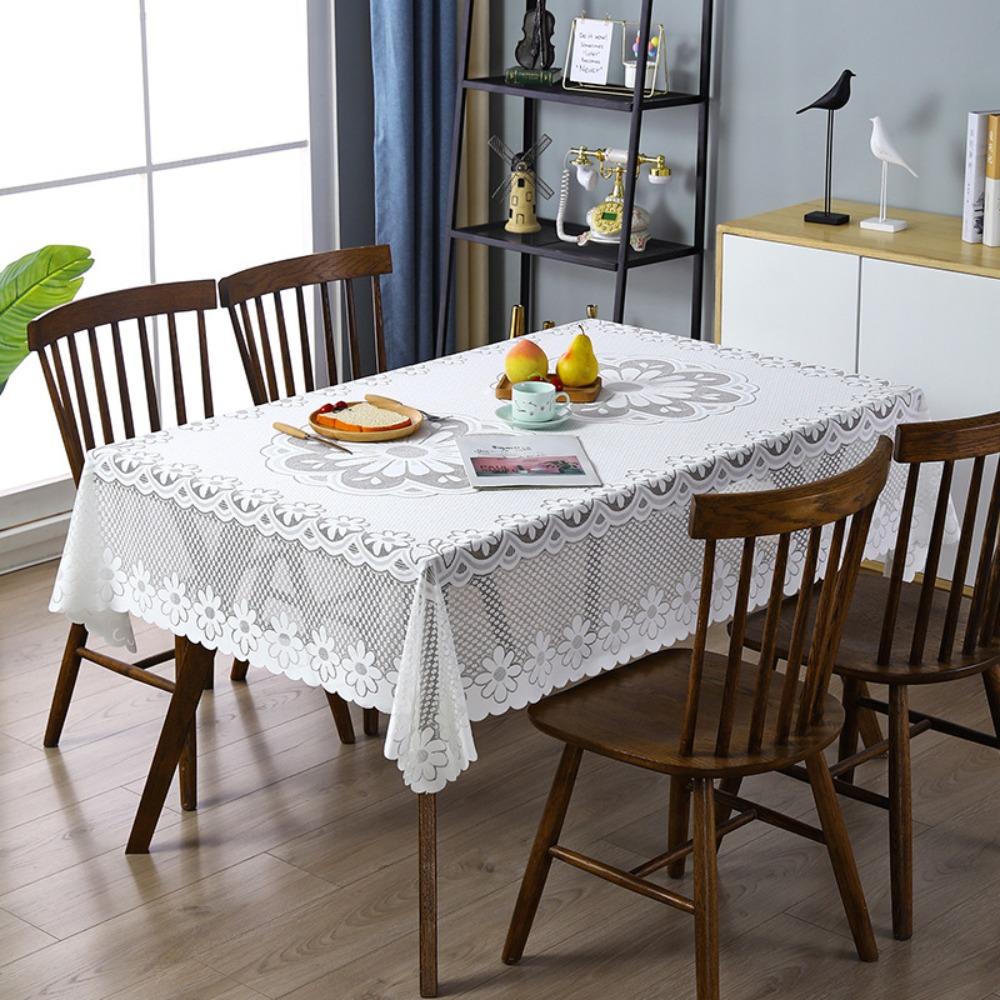 Antique Lace Hollow Tablecloth European Wedding Party Tablecloth Elegant Table Linen  Restaurant