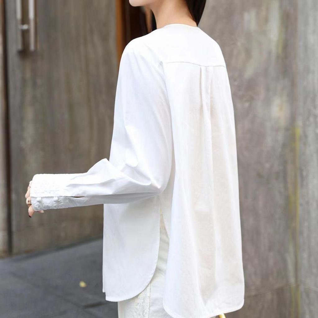 2026 Early Spring Women's Round Neck Japanese Linen Loose Pullover Top