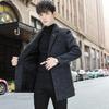 Herren Wollmantel Mittel und Lang Trenchcoat Herren Trend Übergröße Freizeitjacke Slim Fit Übergröße Herrenbekleidung