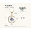 Silvere Glam Cross-border Fashion Crescent Moissanite Pure Silver S925 Necklace, A High-end Design Pendant For Women