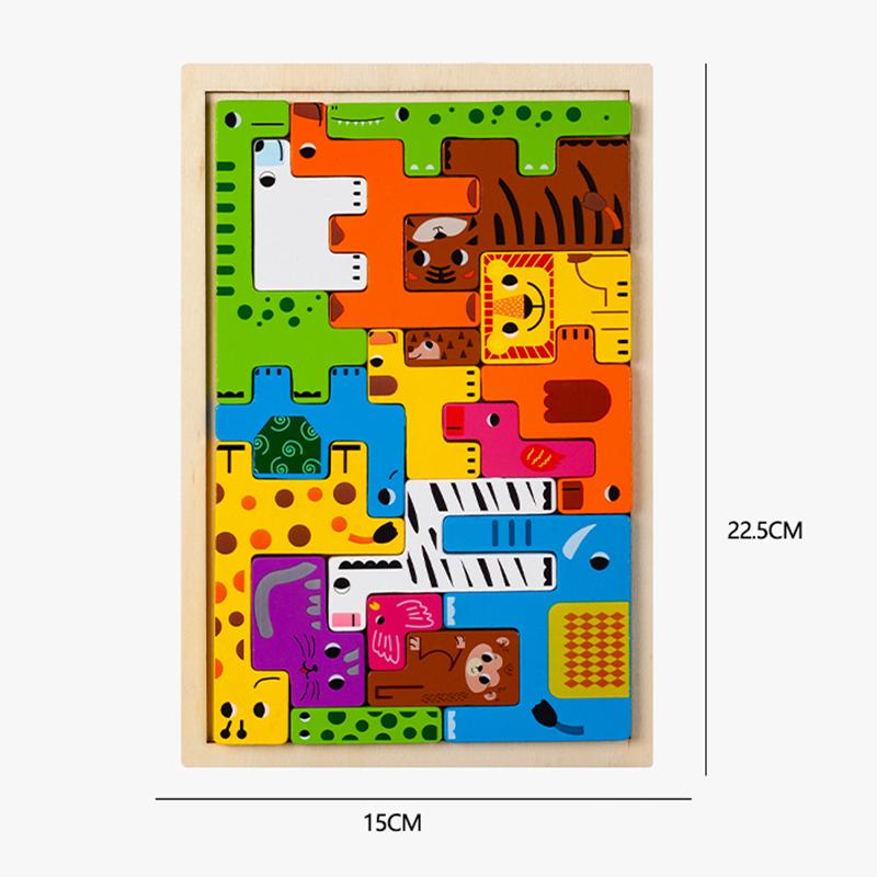 Montessori Spitzenklasse Tiere Überlegene Klasse Charaktere Hochstandard Transport Premium-Qualität Holz Erste Klasse Puzzle Überlegene Klasse