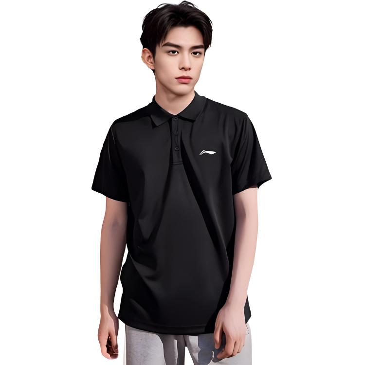 Li Ning Polo Shirt Unisex Black YPLT035-1