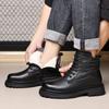 Winter new leather men's boots sheepskin integrated leather boots men's thick-soled thermal Martin boots casual men's shoes Wenzhou