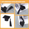12Pcs Graduation Cap Bottle Toppers Wine Caps Set for Party Decoration Mini Graduation Cap Mini Hat Bottle Cover
