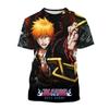 Hot sale Summer Kurosaki Ichigo 3D print T-shirt anime fashion o neck short-sleeved men's and women's casual