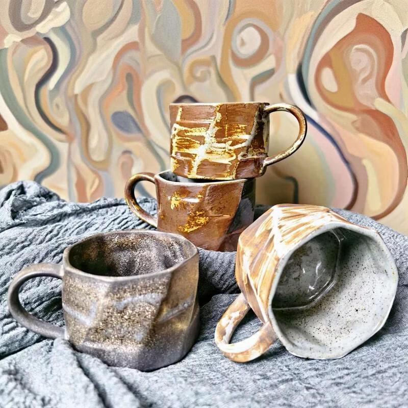 OLOEY Retro Japanese Rough Ceramic Coffee Mug
