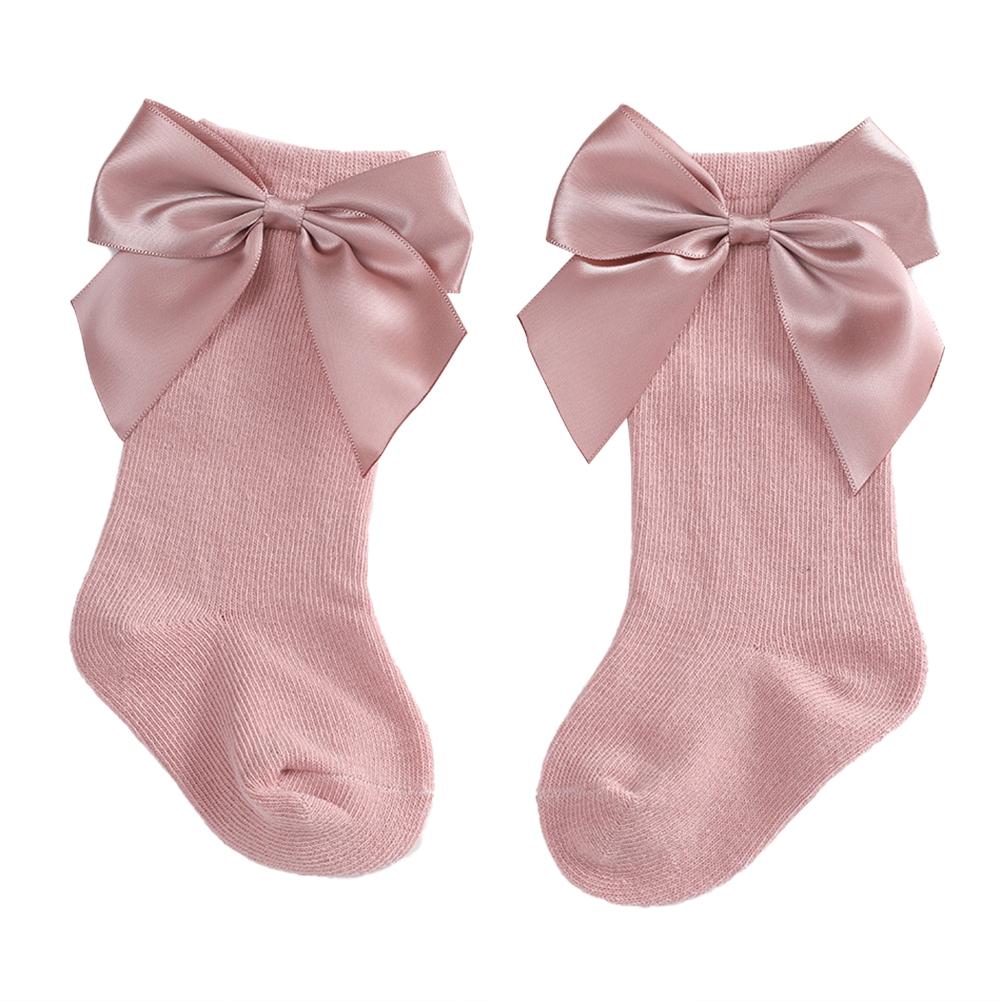 Newborn Baby Girls Socks Kids Socks Toddlers Big Bow Knee High Long Soft Cotton Lace Socks Children Socks 0-3Y