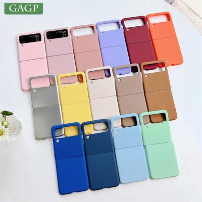 For Samsung Galaxy Z Flip 4 3 5 6 Candy Pure Color Case For Samsung Z Flip5 ZFlip 6 5 4 3 ZFlip4 Ultra Thin Hard PC Back Cover