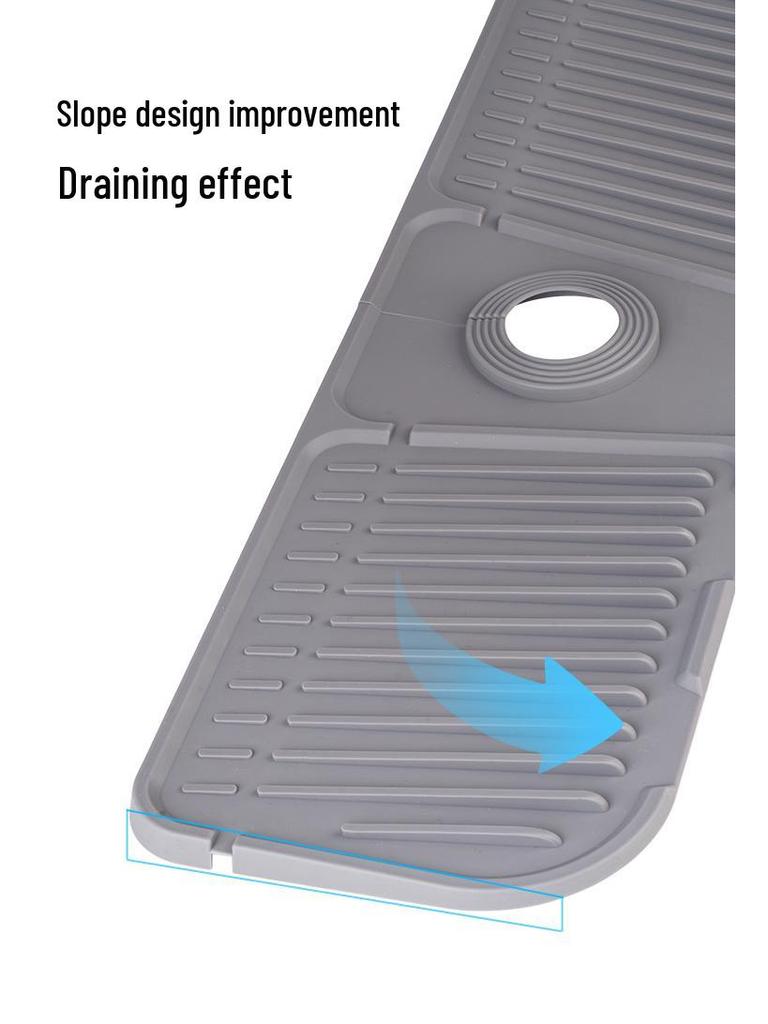 Silicone Kitchen Sink Faucet Drip Mat - Thickened, Absorbent, Hot-Selling Mat
