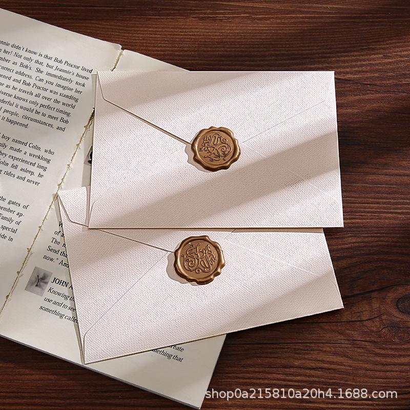 Verdickter Leinenmuster Umschlag Chinesischer Stil Briefpapier Set Retro Romantischer Stil Rindsleder Spezialpapier Retro Umschlag