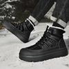 Warme Fleecegefütterte High-Top Winter Herren Wanderschuhe Outdoor Sports Laufschuhe Übergröße Lässige Sneakers für Herren
