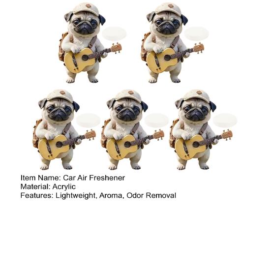 Désodorisant de Voiture Acrylique Clip d'Aération Chien Décoratif Parfum de Voiture Clip Climatiseur Voiture Anti-Rouille Chien Adore Cadeau Accessoires Intérieur d'Aération Auto