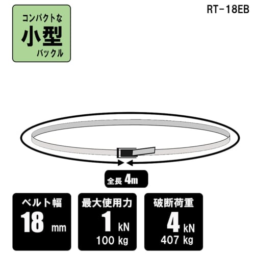 SK11 (ESK11) Mini Ratchet Belt Tensioner, 4m, Endless, RT-18EB