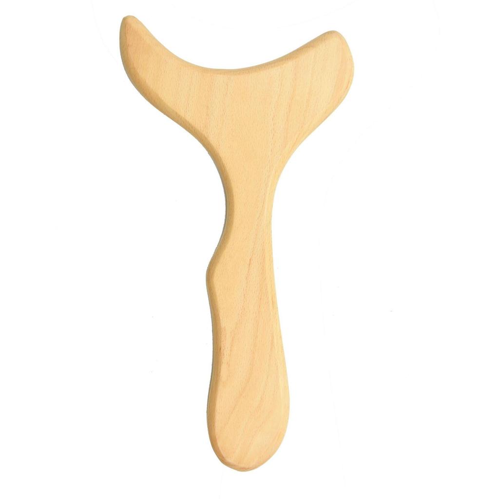 Beech Wood Fishtail Gua Sha Board - Wooden Outdoor Sports & Yoga Tool
