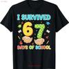 I Survived 67 Days Of School Funny Six Seven 6 7 Meme Z Gen T Shirt Vintage Comfortable Designer Clothes Streetwear Soft