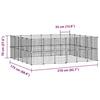 3114040 vidaXL Pet Cage with 44 Panels and Door Black 35x35 Cm