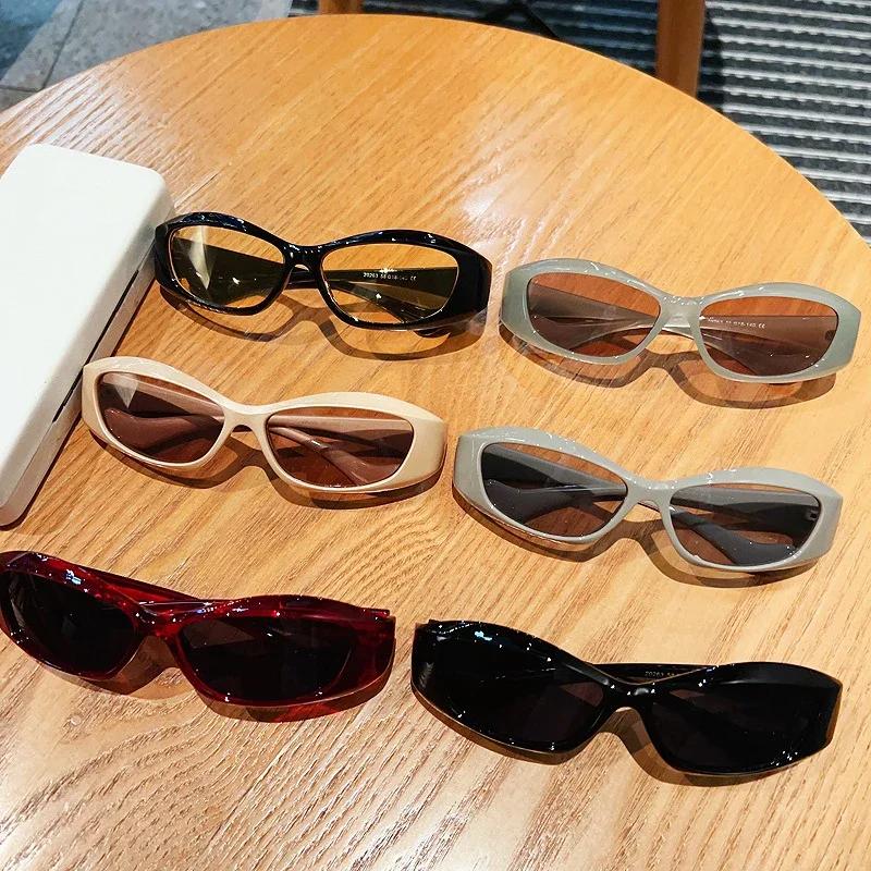 Y2K Trendy Sports Sunglasses UV400 Small Frame Unisex Fashion Cycling Glasses Outdoor Sun Protection