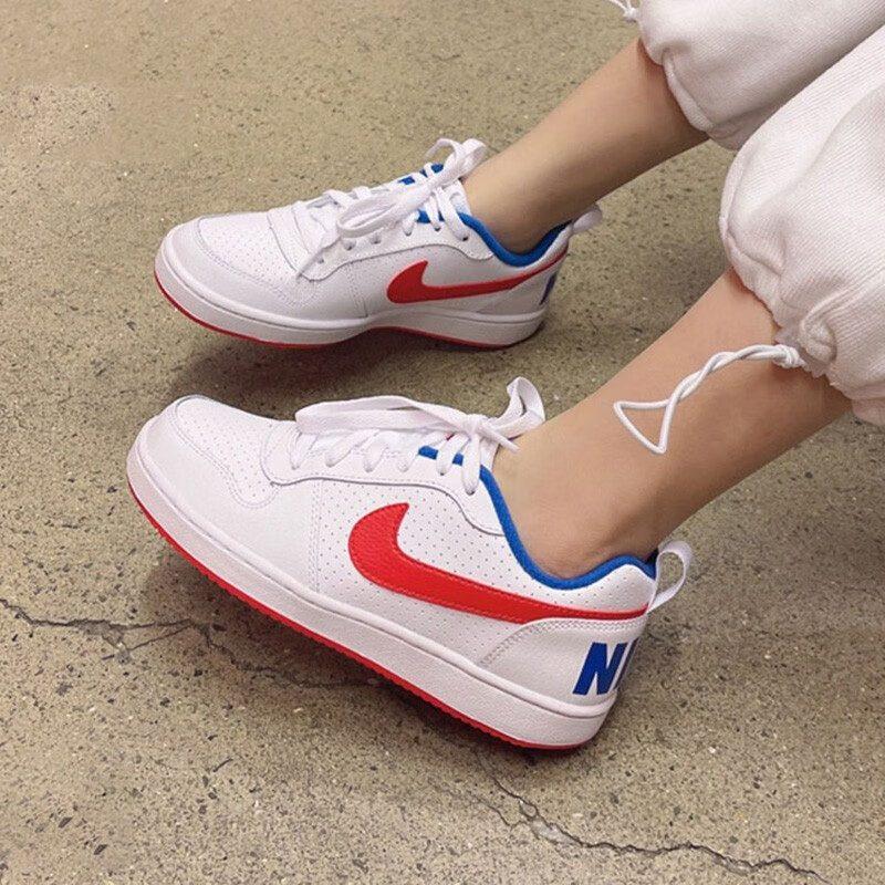 Nike Court Borough Low White Blue Red GS DM2420-164
