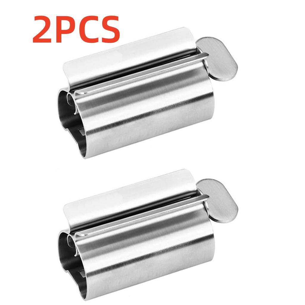 1/2PCS Stainless Steel Toothpaste Squeezer Tube Roller Wringer, Rotate Dispenser for Cosmetics Cream, Bathroom Accessories