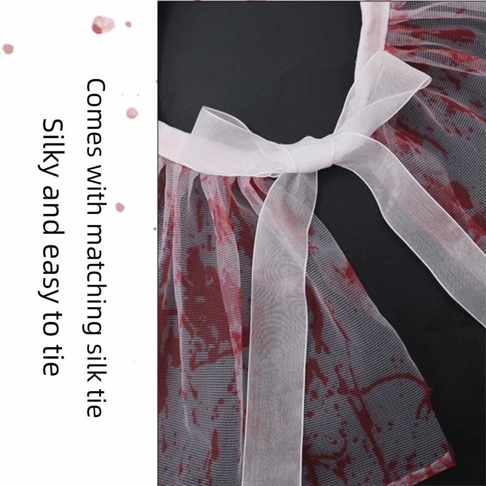 Elastic Lace Blood Colored Dress Up Set Crimson Makeup Ball Accessories