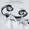 Set of 2 Under Cabinet Wine Glass Hangers Elegant Metal Stemwares Rack Wall Mounted Glass Holder for Kitchen Bars