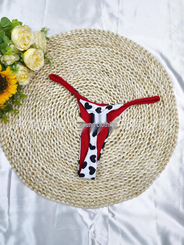 European & American New Braided Triangle Thong Bikini Set