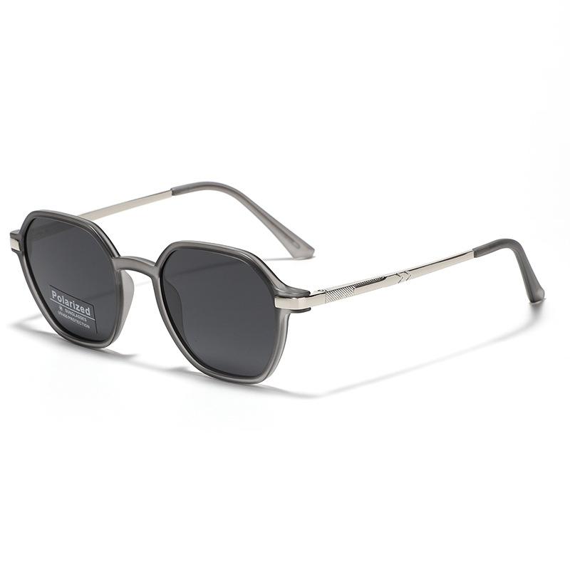 Gafas de sol polarizadas con montura pequeña, cuadradas y poligonales, para hombre, TR90, versátiles, estilo retro, para mujer