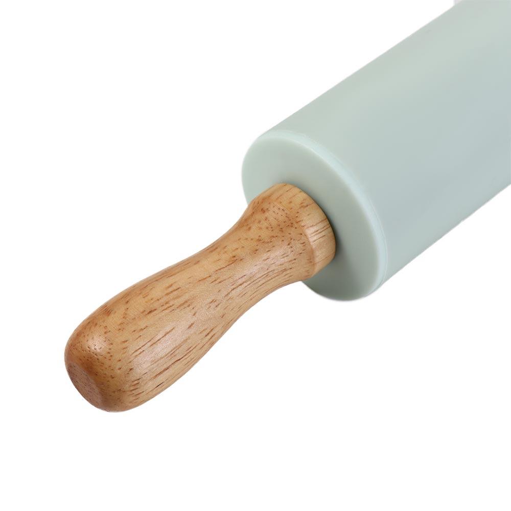 2 Pcs/set Silicone Rolling Pin Pastry Mat Set Round Dough Mat Baking Tool Rolling Pin Kit  Pastry