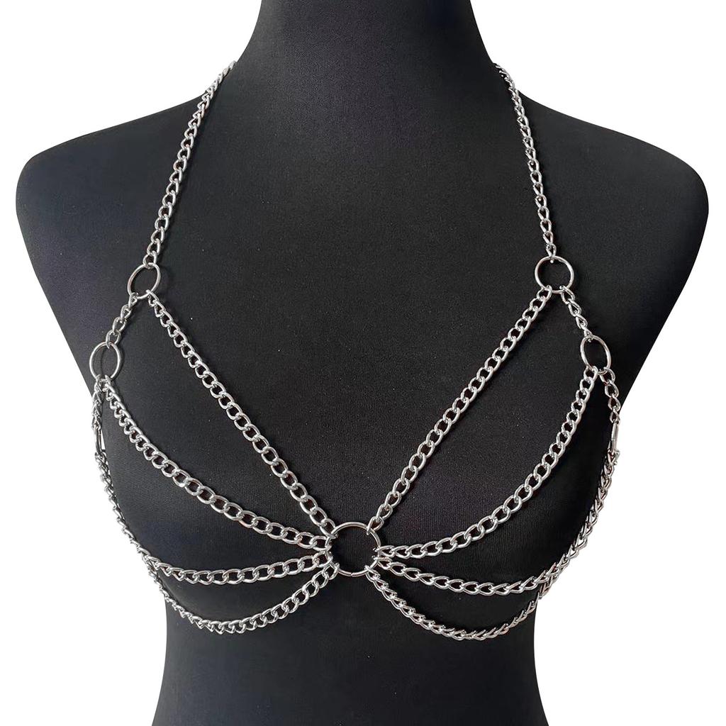 Metal Chain Bra Harness Chest Chain Beach Body Chain For Woman New Fashion Body Jewelry