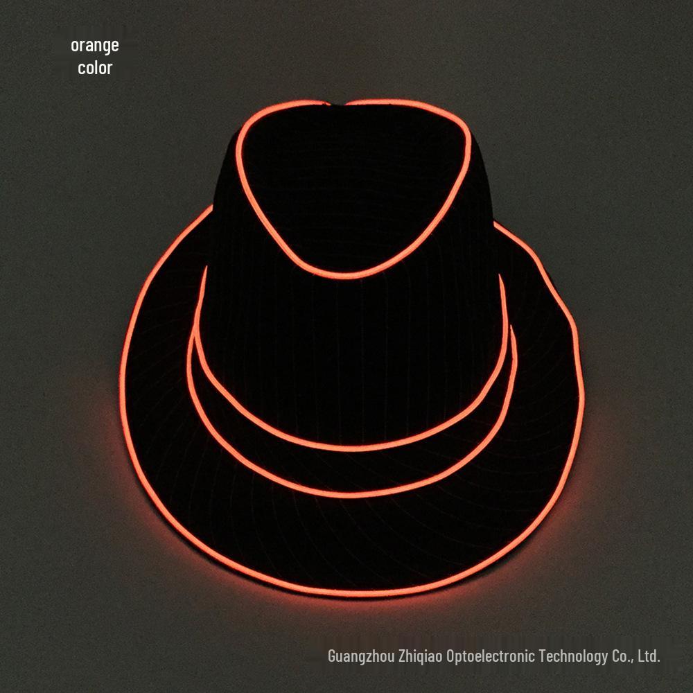 LED Glowing British Gentleman Top Hat - Stylish Trend for Prom Parties and Jazz Events