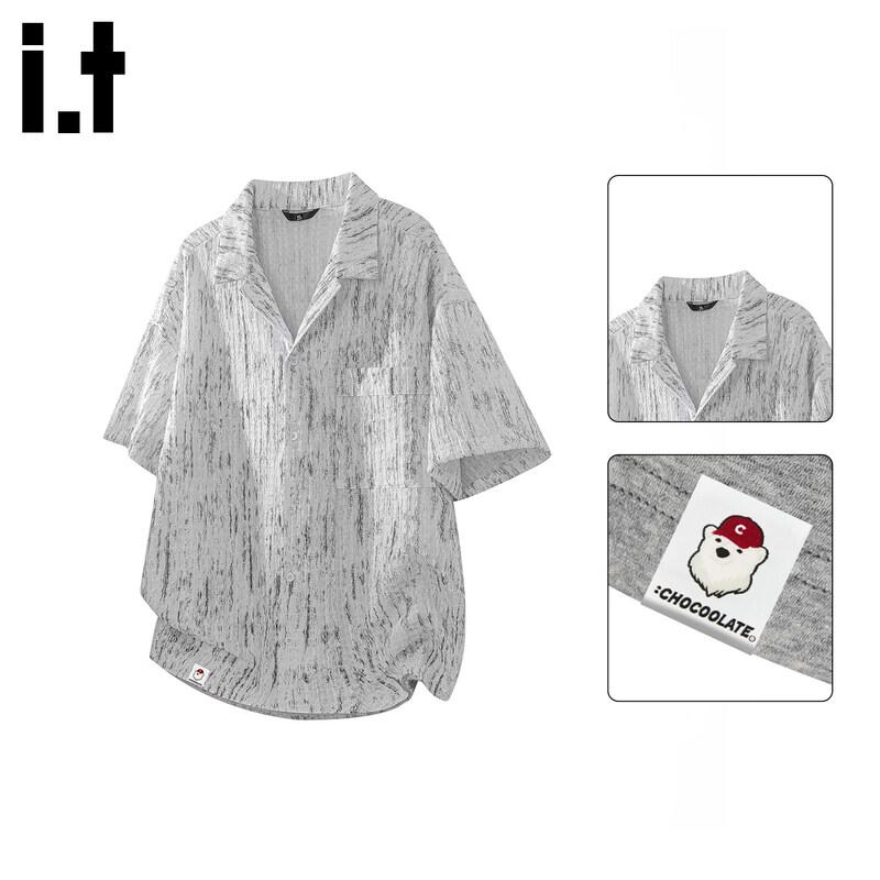 

CHOCOOLATEit Cuban Collar Textured Short Sleeve Shirt L