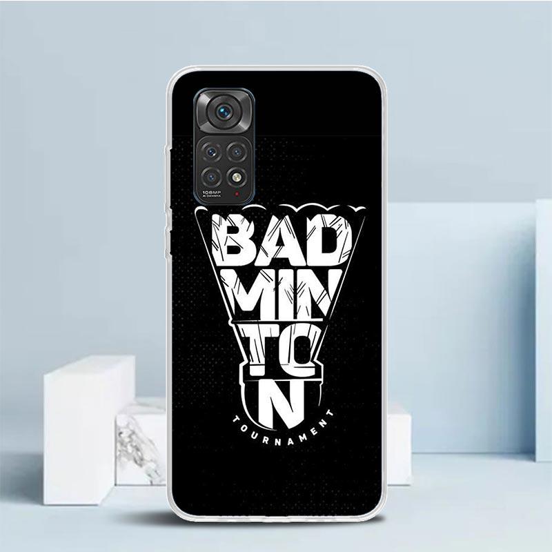 Badminton Sport Phone Case For Xiaomi Redmi Note 15 14 14S 13 12S 12 Pro Plus 11S 11 11T 11E 10S 10 + Soft TPU Back Cover Redmi