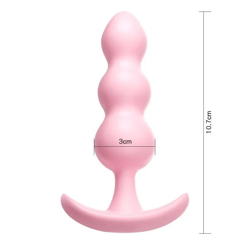 3pc/Set Silicone Butt Plug Ease-in -Anal Plugs Training Set Expandable Beginner Anales Beads Beginner Soft Silicone Anal Plugs