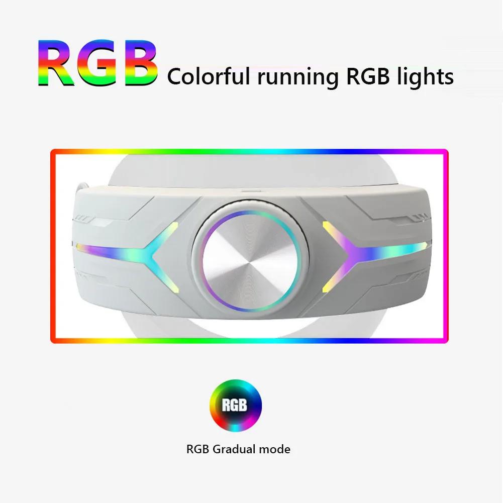 For Meta Quest 3 RGB Head Strap Adjustable Elite VR Head Strap with Pressure Reduction&Rechargeable 8000mAh Battery Accessories