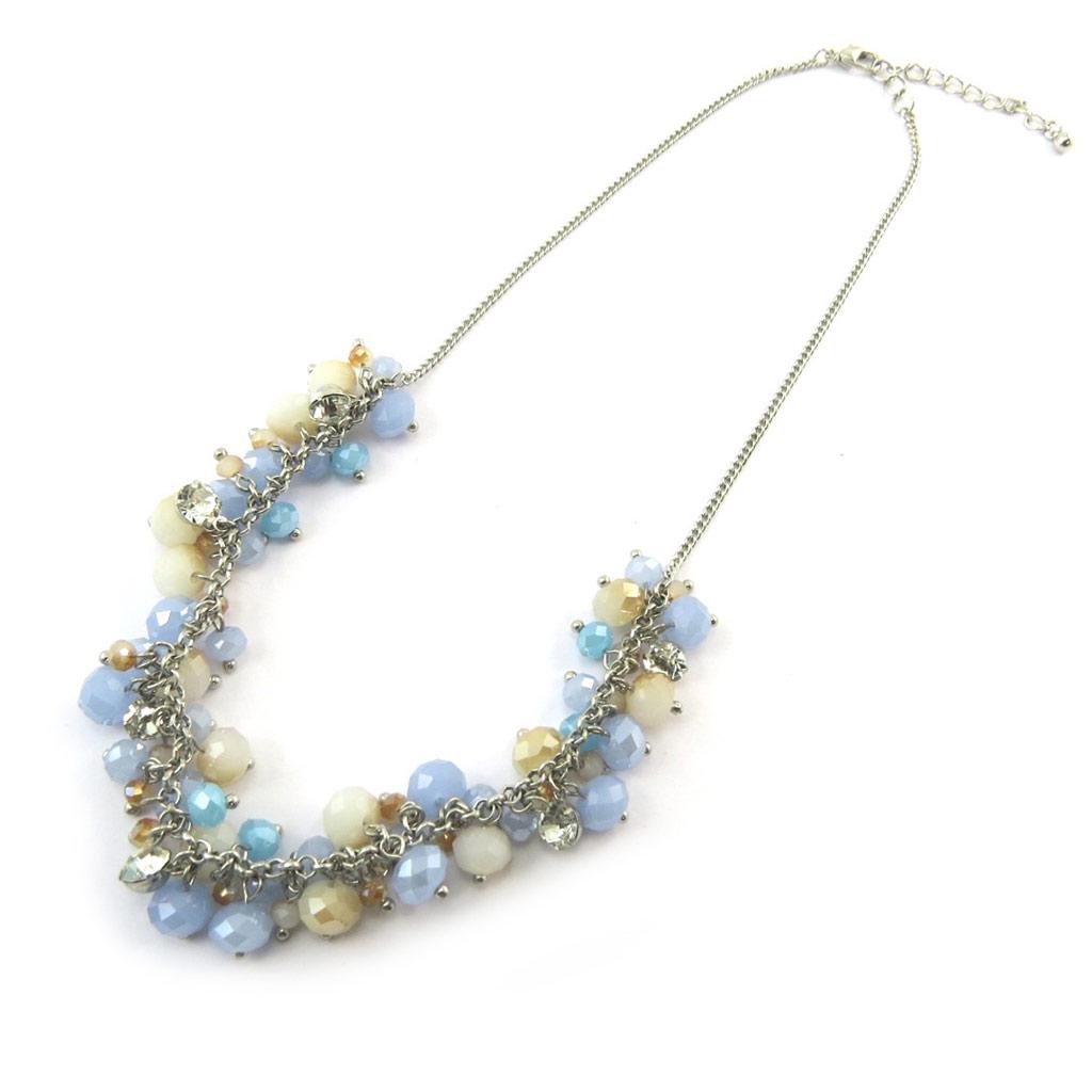 Les Trésors De Lily [N3617] - Ivory Blue 'Sissi' Necklace
