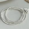 Light Luxury Three Layers Round Bead Bracelets INS Cuff Hand Bangles  Jewelry Gifts