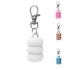 Practical Donut Silicone Keychain Cap Accessories Portable Durable Holder Keychain Compatible For Lipgloss Storage And Balm Cap