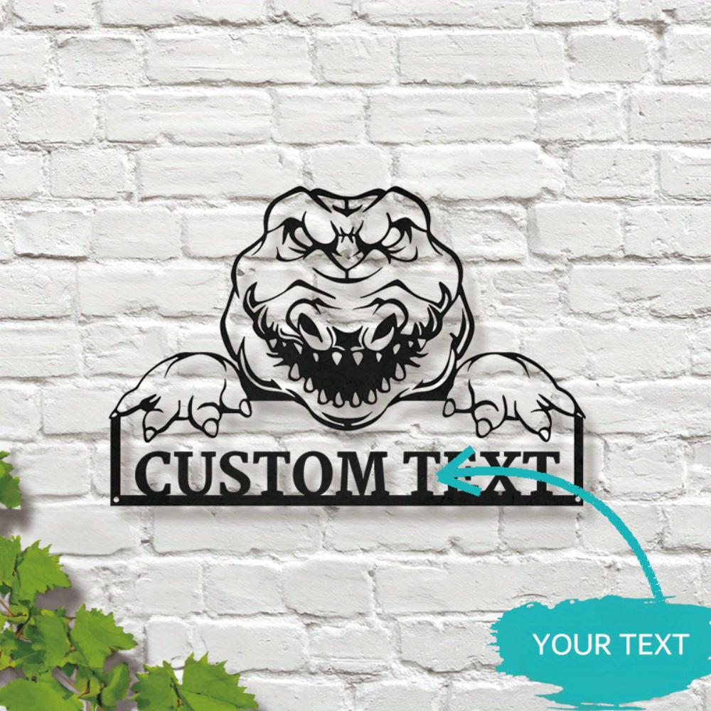 Customizable Alligator Metal Sign Wall Art Personalized Name Home Kitchen Animal Lover Decor