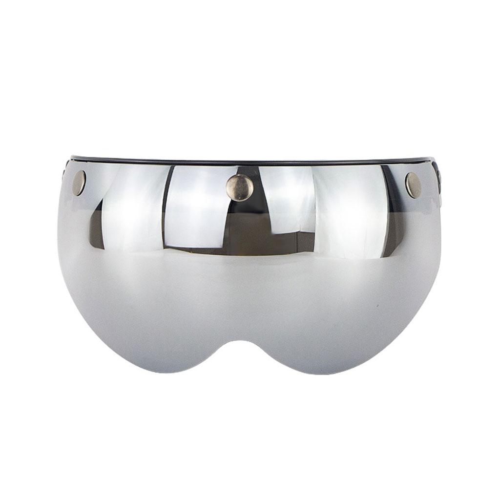 

Мотоциклетный шлем, полулицевой шлем с W-образным козырьком, экранный головной убор серебряный