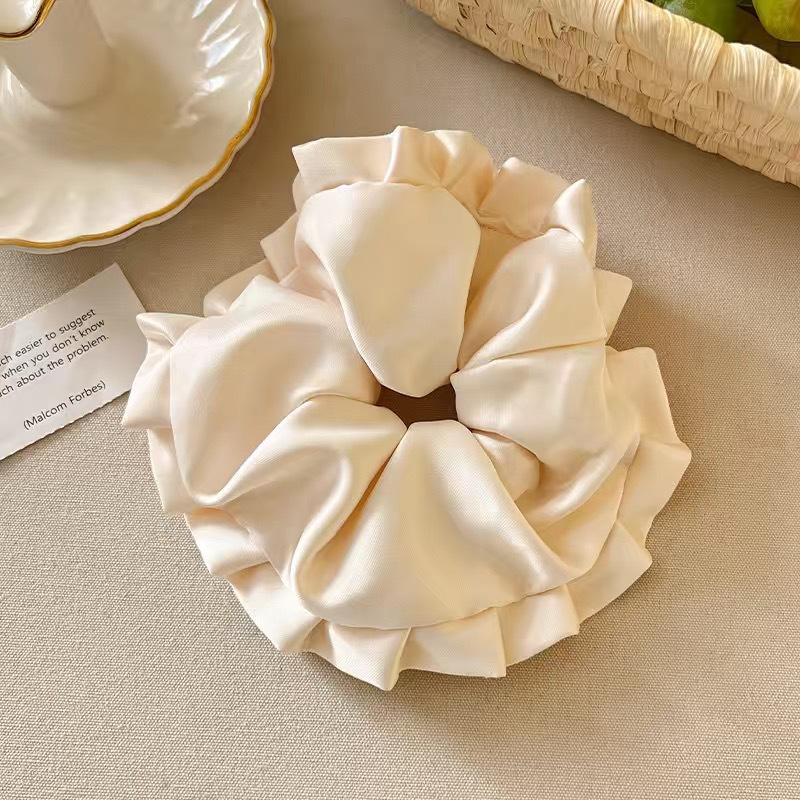 

12см Сатиновые Плиссированные Большие Резинки для Волос Женские Большие Эластичные Резинки для Волос Завязки Веревка Держатель для Хвоста Аксессуары для Волос для Девочек