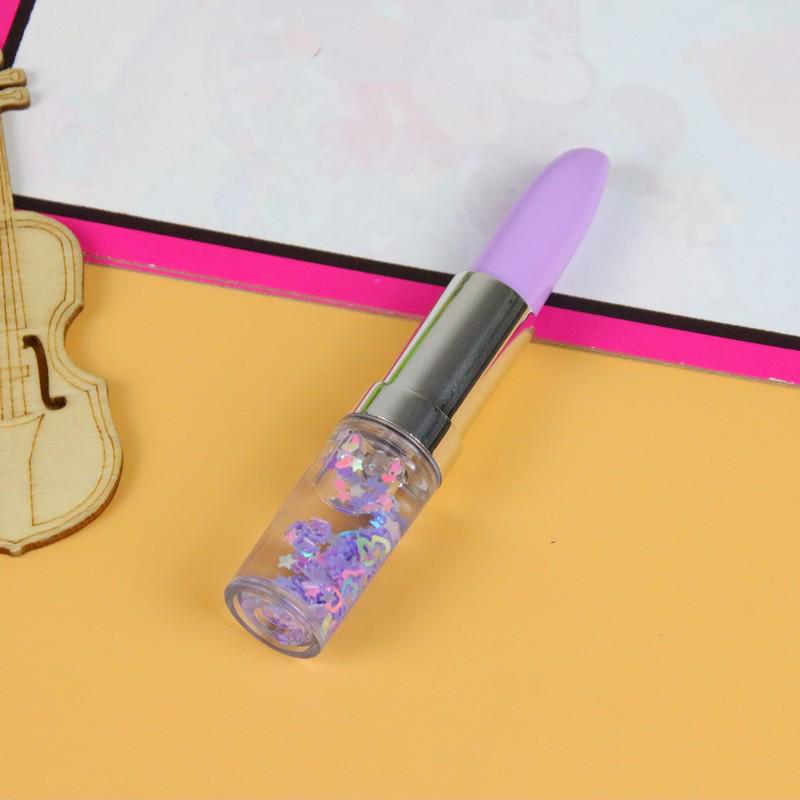 

Girly Heart Lipstick Pen - Glitter Sand Cartoon Stationery Signature Pen 0.5mm