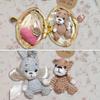 Easter Crochet Animal In Walnut Shell Handmade Bunny Bear With Doll Heart Funny Animal Home Fig O0K0