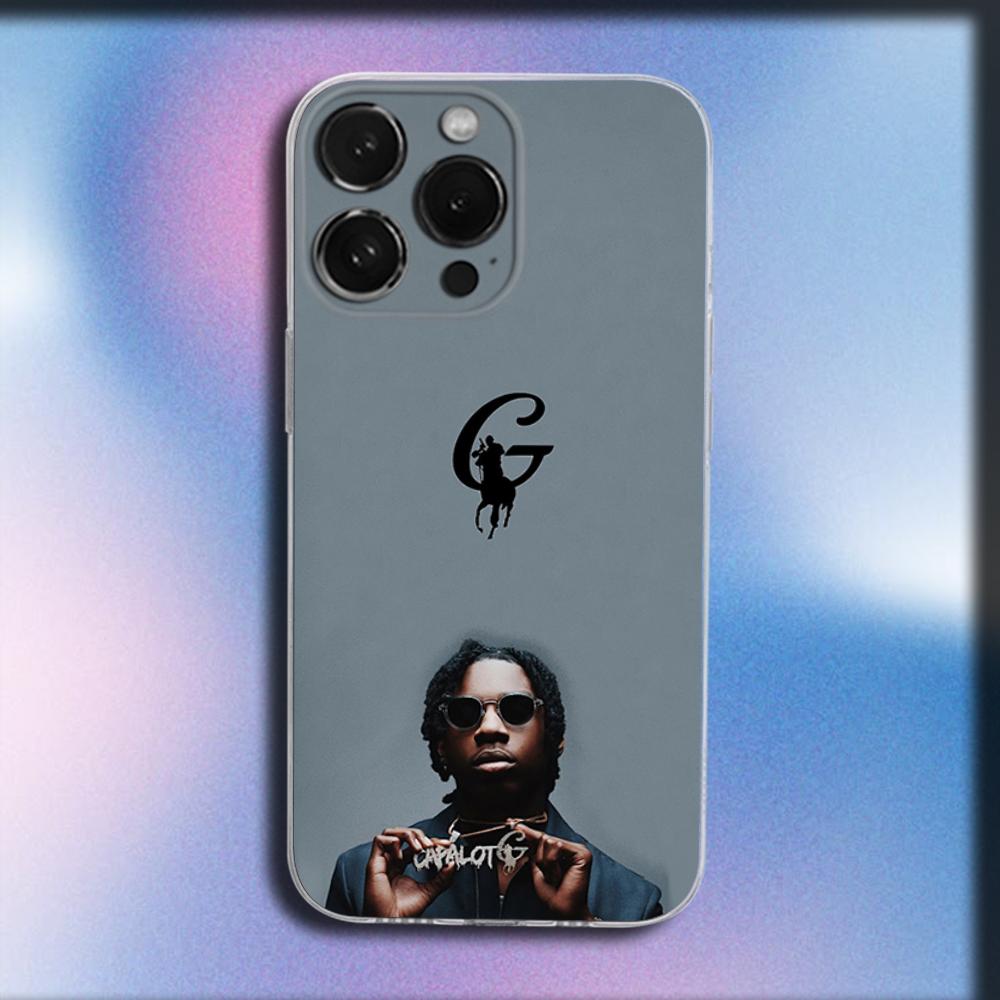 

Чехол для телефона рэпера P-Polo G для iPhone 16,15,14,13,12,11 Plus,Pro,Max,XR,XS,X,Plus,SE,Mini Прозрачный Мягкий Чехол iPhone15